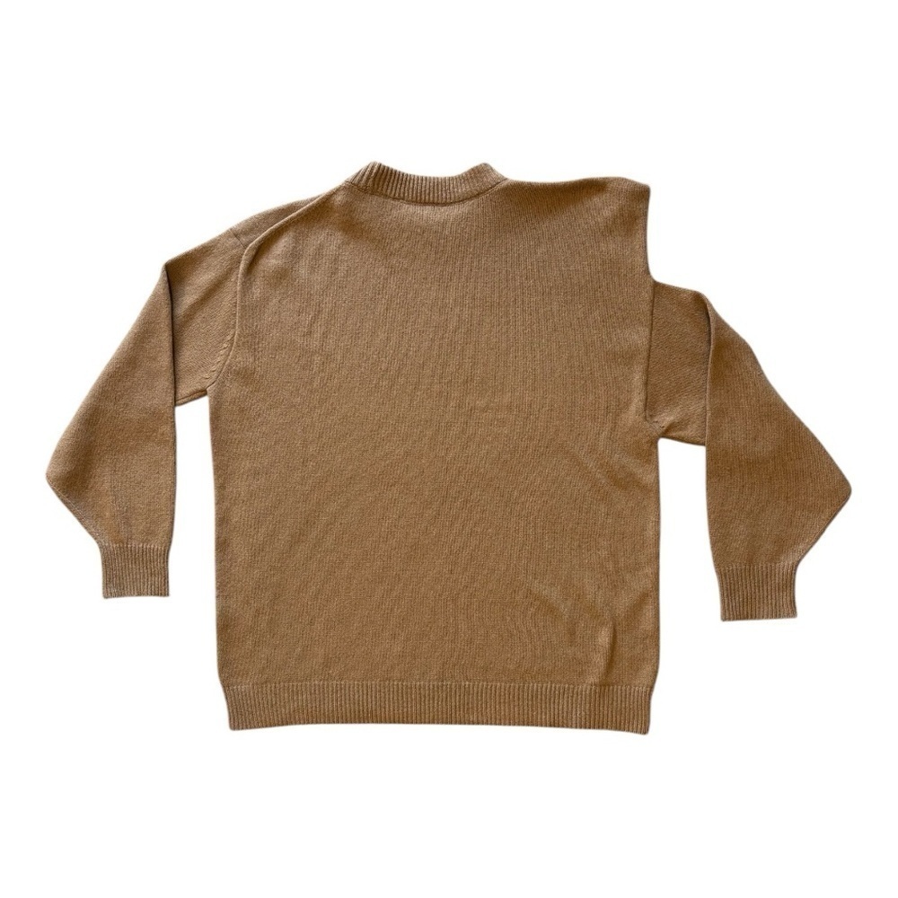 Tibi Recycled Cashmere Carre Oversized Sweater in Caramel - Picture 6 of 11